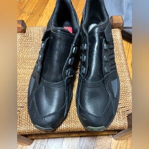 Men's Adidas Black Leather/Snake Skin Casual Walking Shoes sz 13